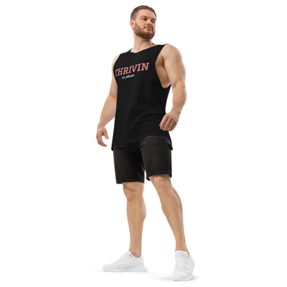 Thrivin Varsity Drop Arm Tank Top