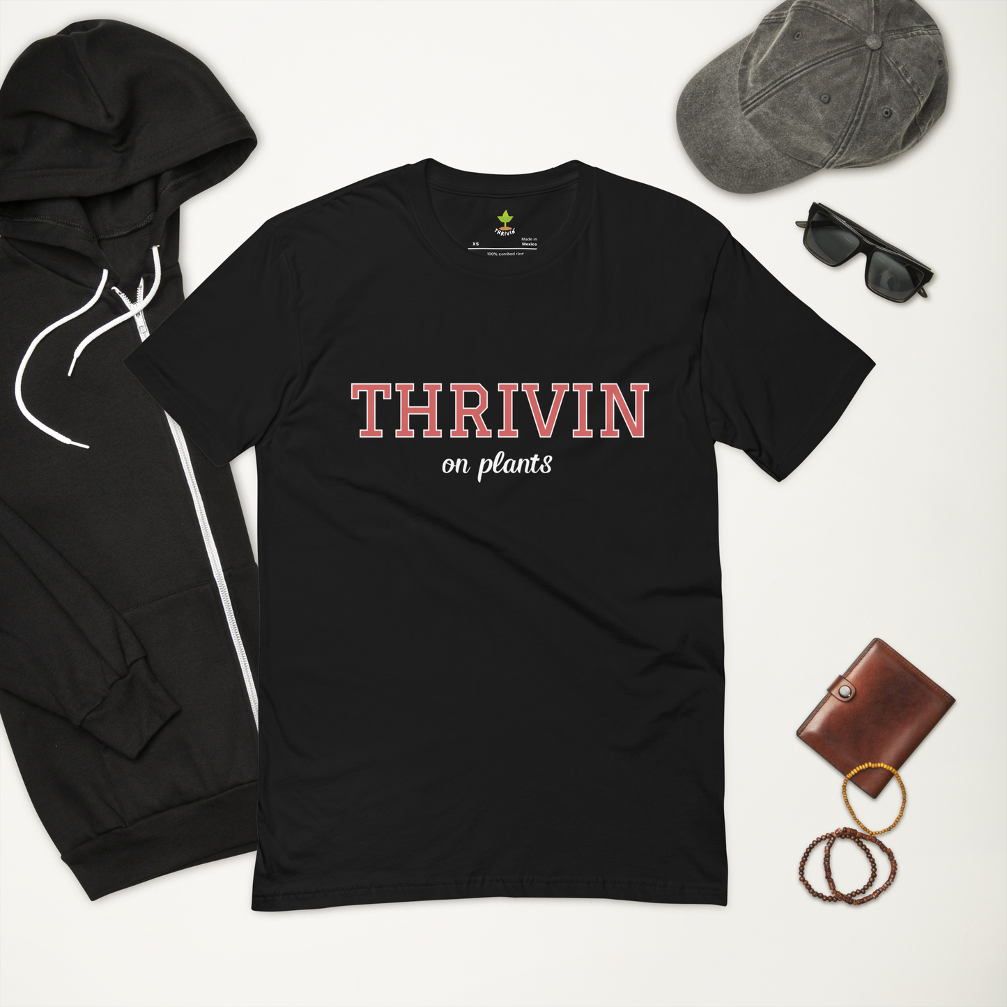 Thrivin On Plants Varsity Mens Fitted Tee