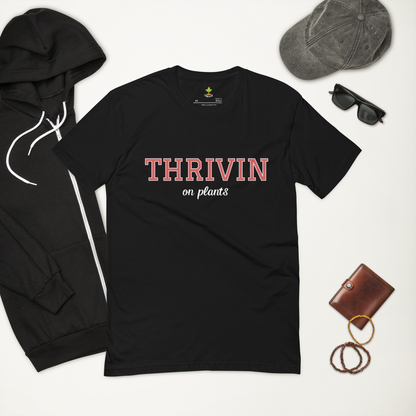 Thrivin On Plants Varsity Mens Fitted Tee