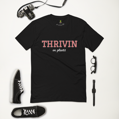 Thrivin On Plants Varsity Mens Fitted Tee