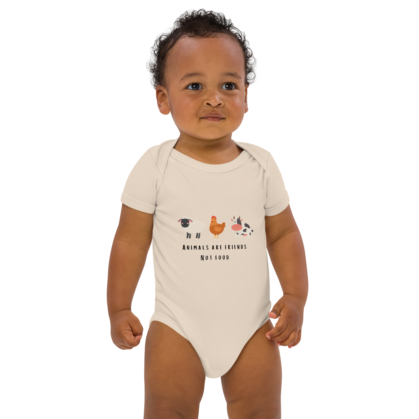 Animals Are Friends Organic Cotton Baby Bodysuit