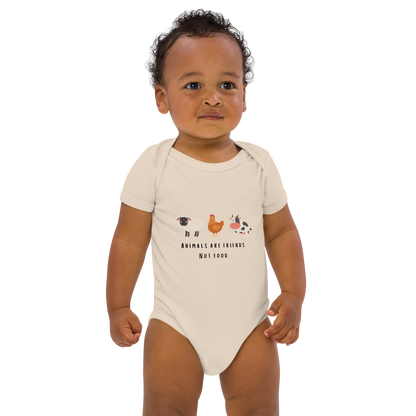 Animals Are Friends Organic Cotton Baby Bodysuit