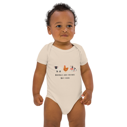 Animals Are Friends Organic Cotton Baby Bodysuit