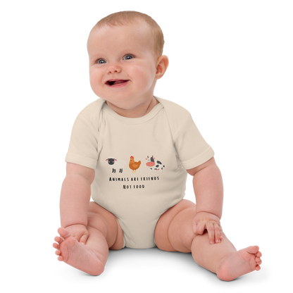 Animals Are Friends Organic Cotton Baby Bodysuit