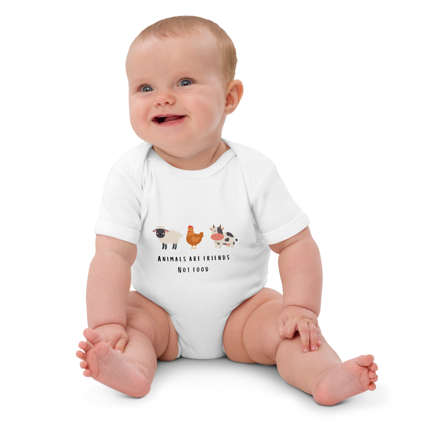 Animals Are Friends Organic Cotton Baby Bodysuit