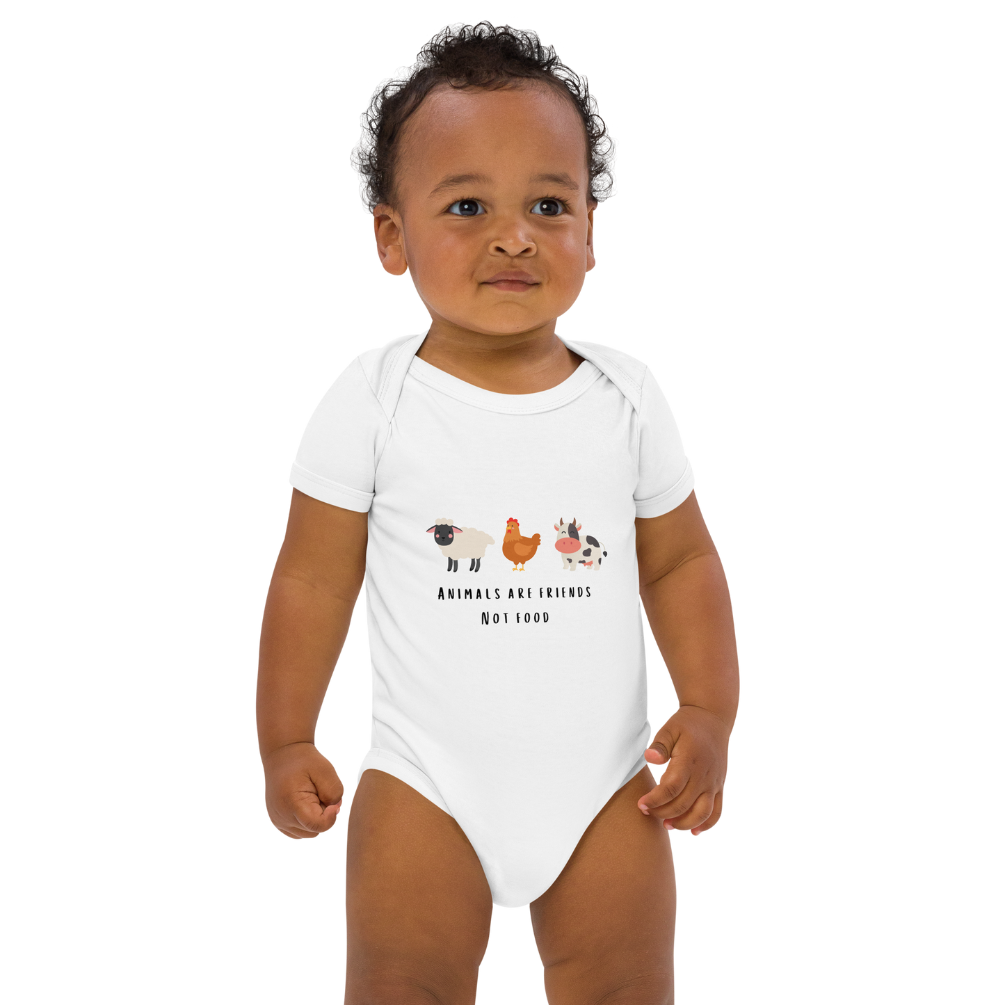 Animals Are Friends Organic Cotton Baby Bodysuit