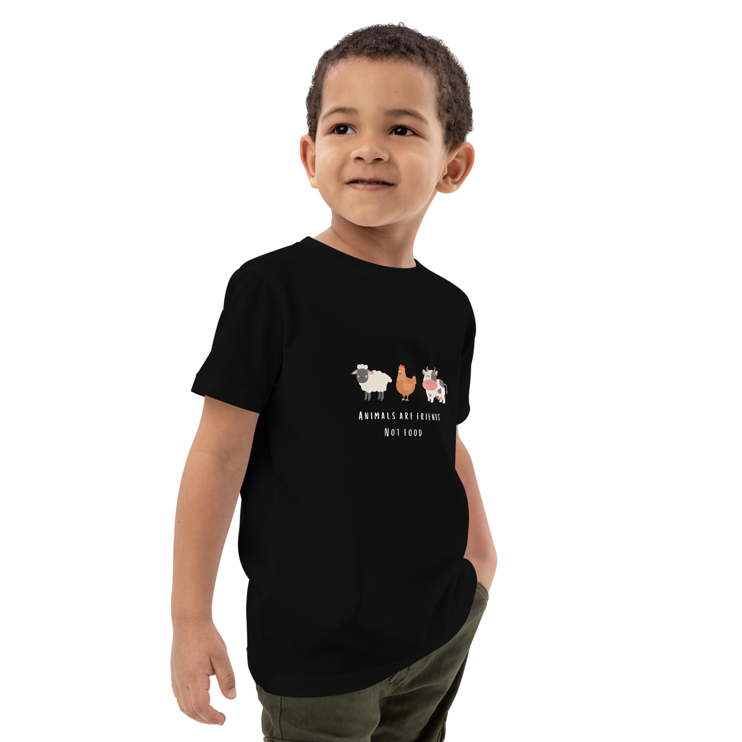 Animals Are Friends Organic Cotton Kids Tee