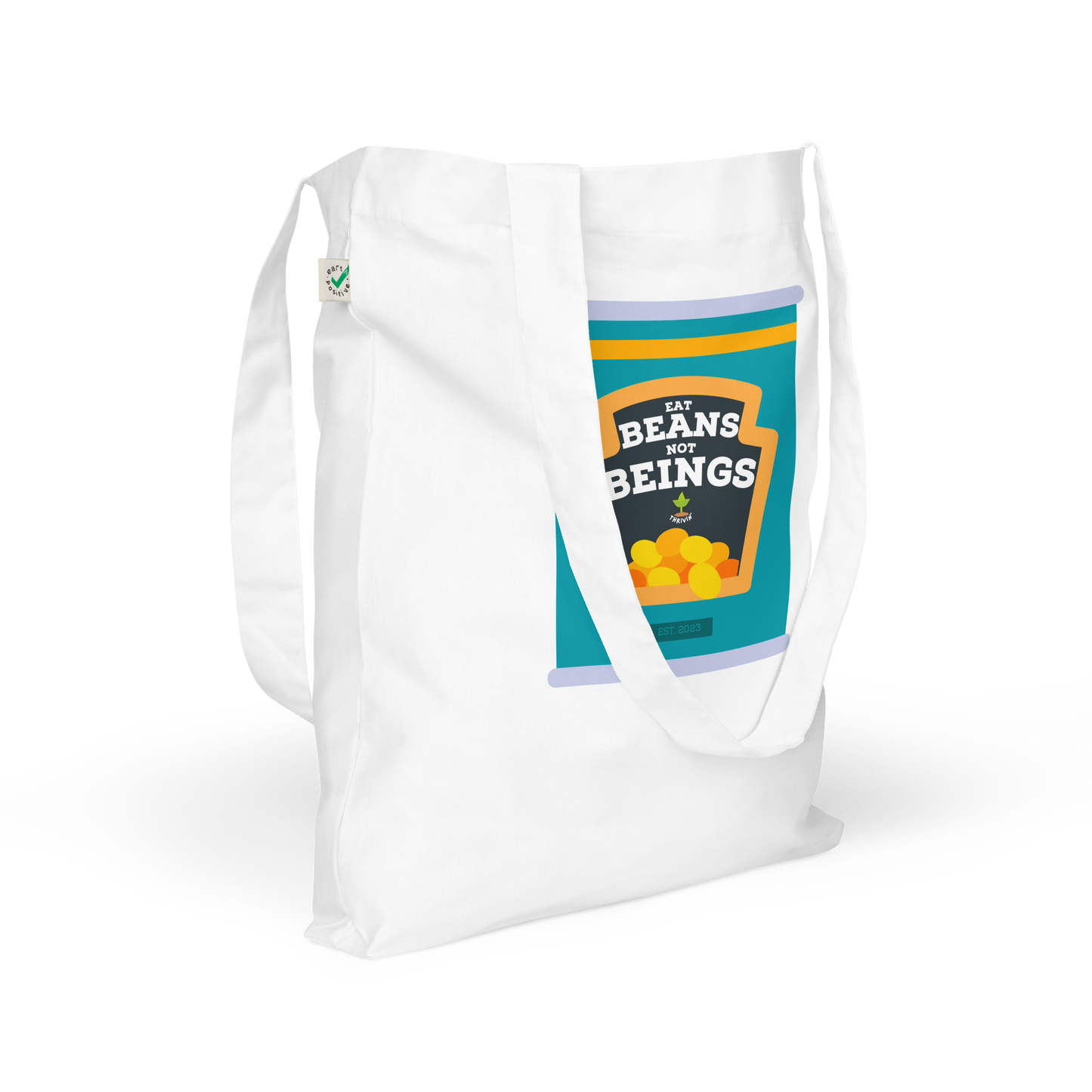 Eat Beans Organic Tote Bag