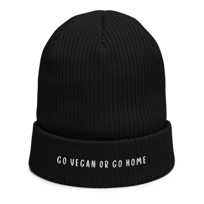 Go Vegan Organic Ribbed Beanie