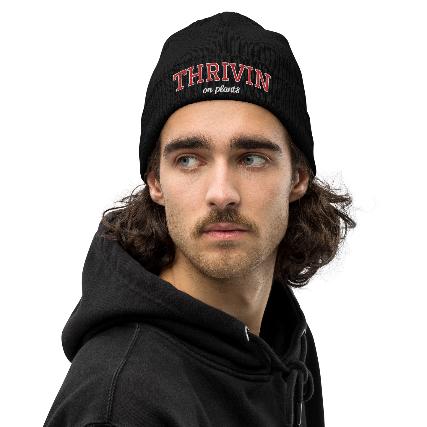 Thrivin Varsity Organic Ribbed Beanie