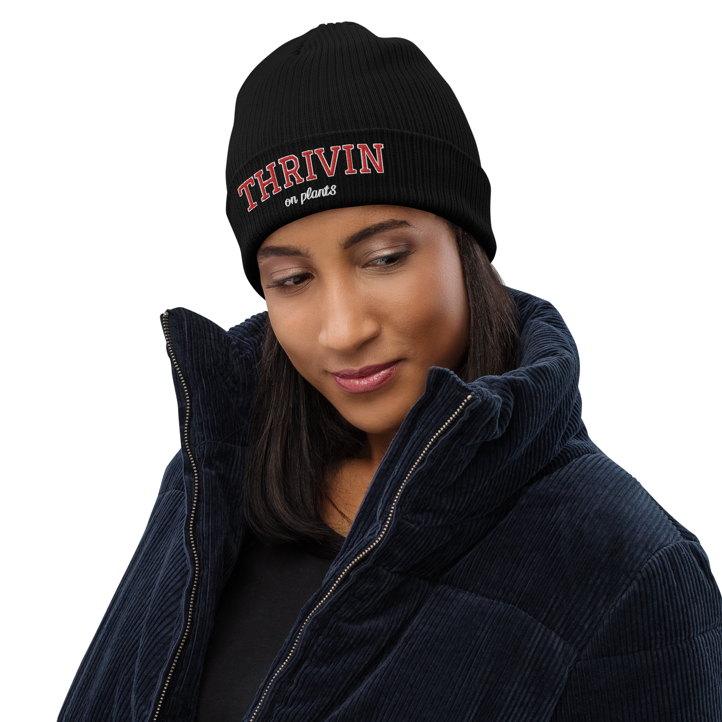 Thrivin Varsity Organic Ribbed Beanie