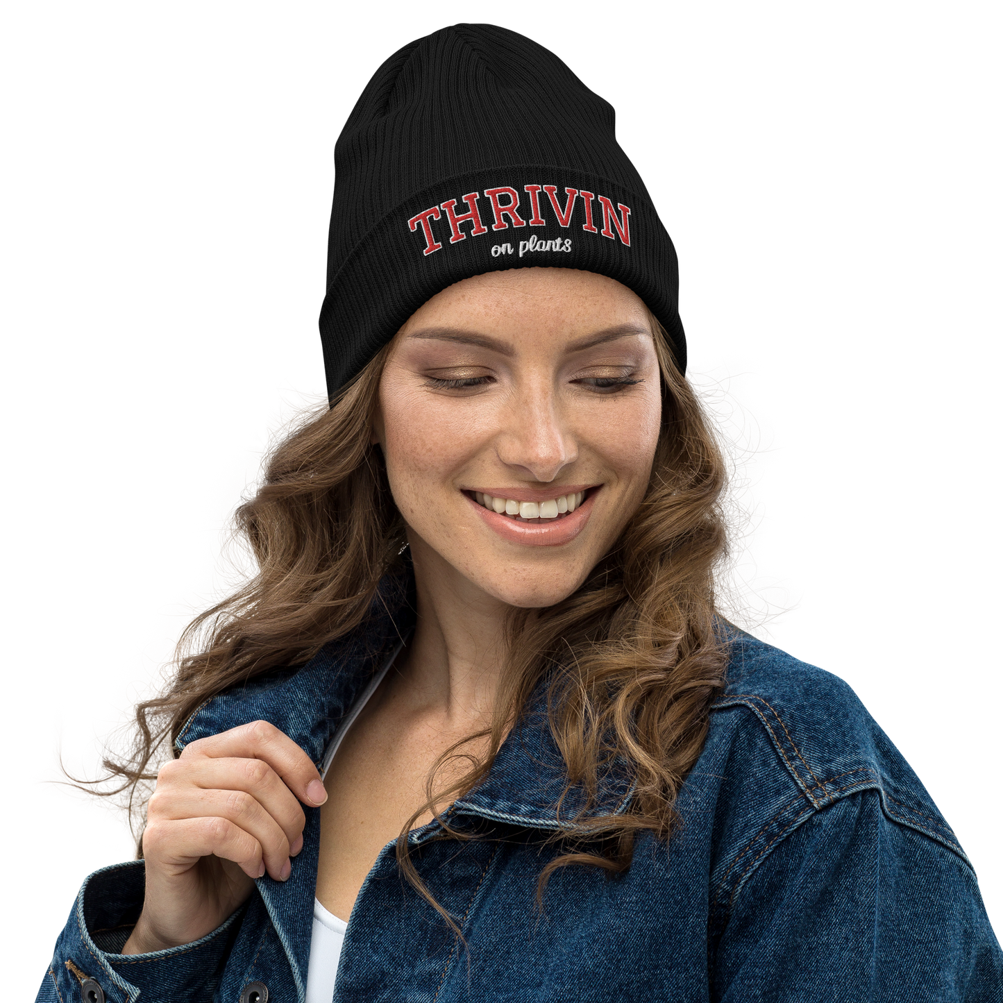 Thrivin Varsity Organic Ribbed Beanie