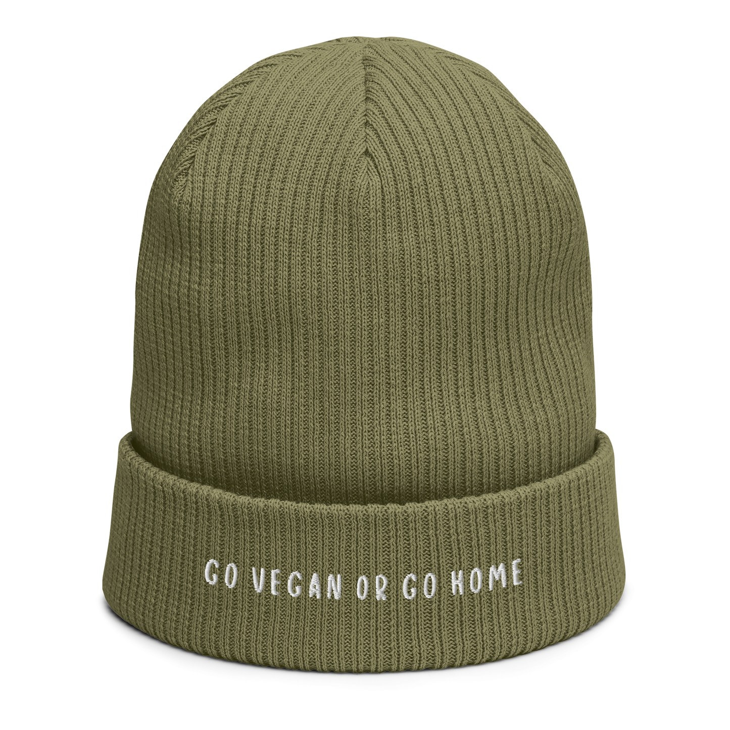 Go Vegan Organic Ribbed Beanie