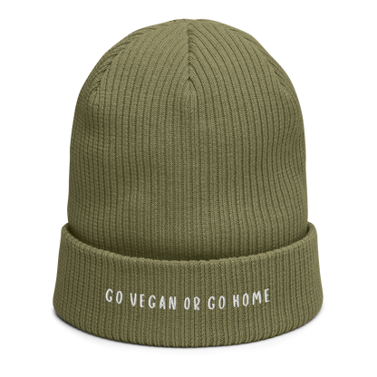 Go Vegan Organic Ribbed Beanie