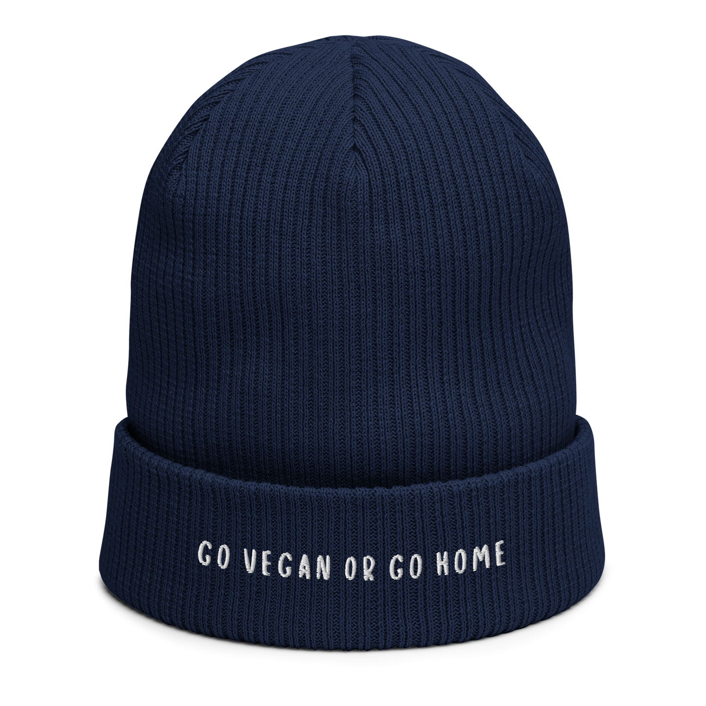 Go Vegan Organic Ribbed Beanie