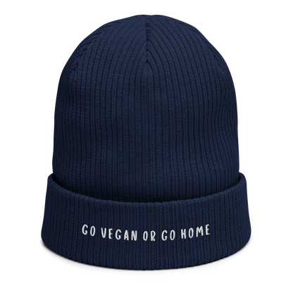 Go Vegan Organic Ribbed Beanie