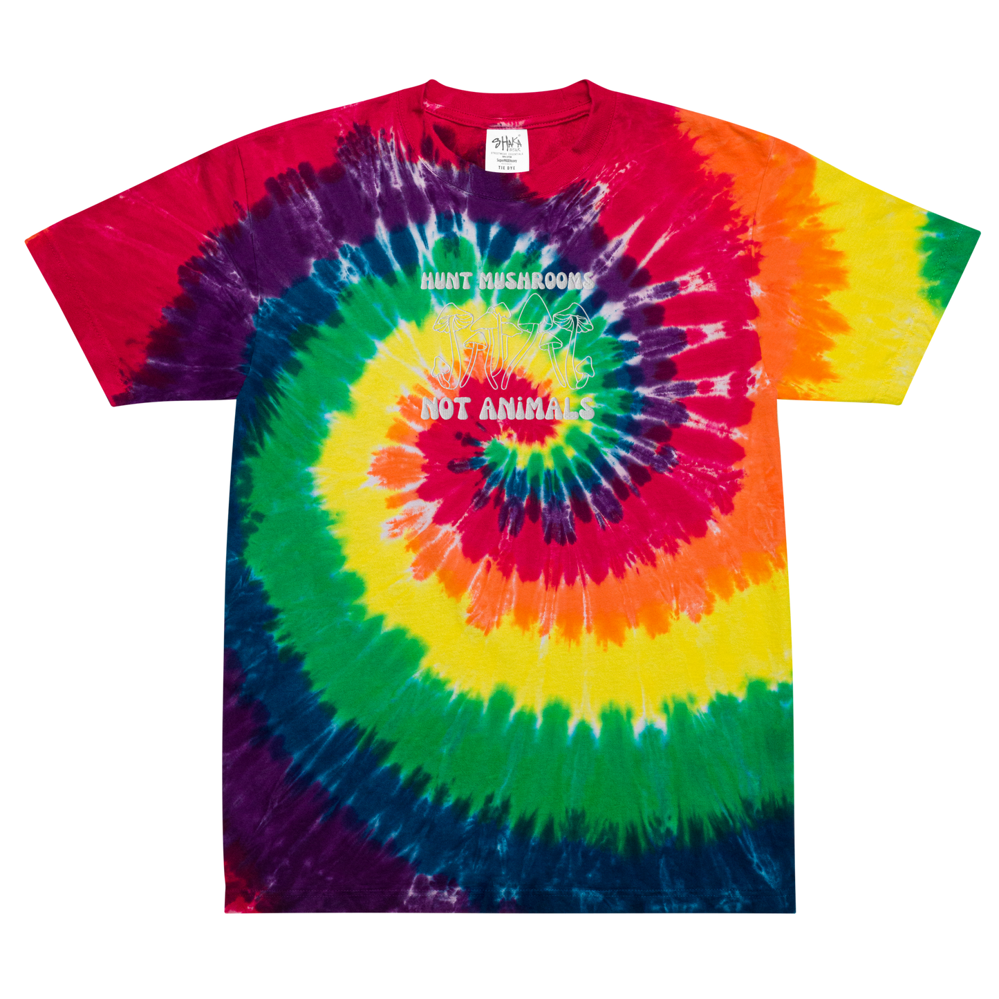 Mushrooms Oversized Tie-dye Embroidered Tee