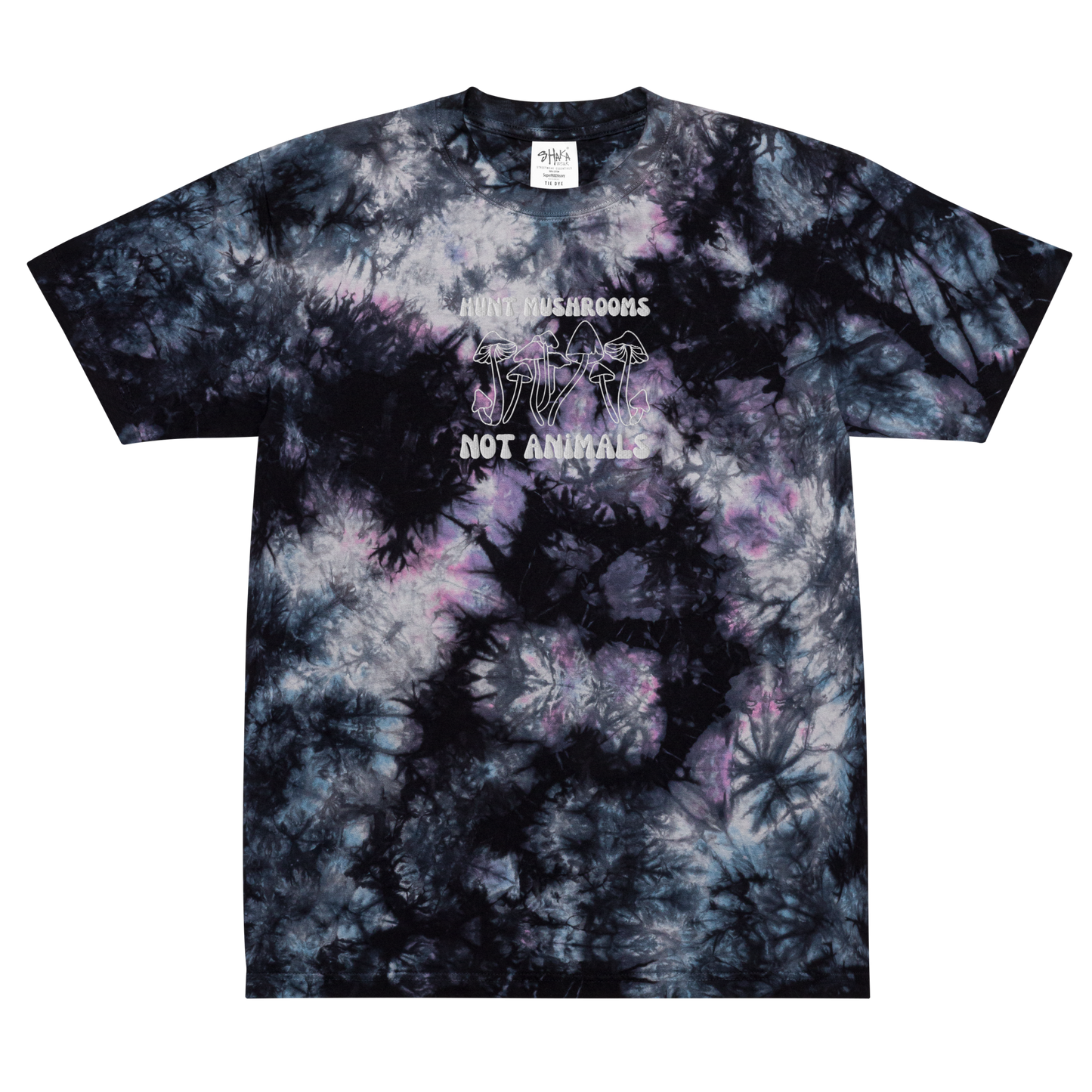 Mushrooms Oversized Tie-dye Embroidered Tee