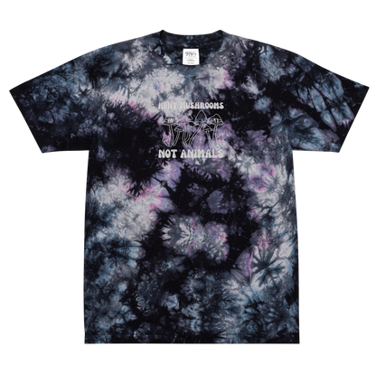 Mushrooms Oversized Tie-dye Embroidered Tee
