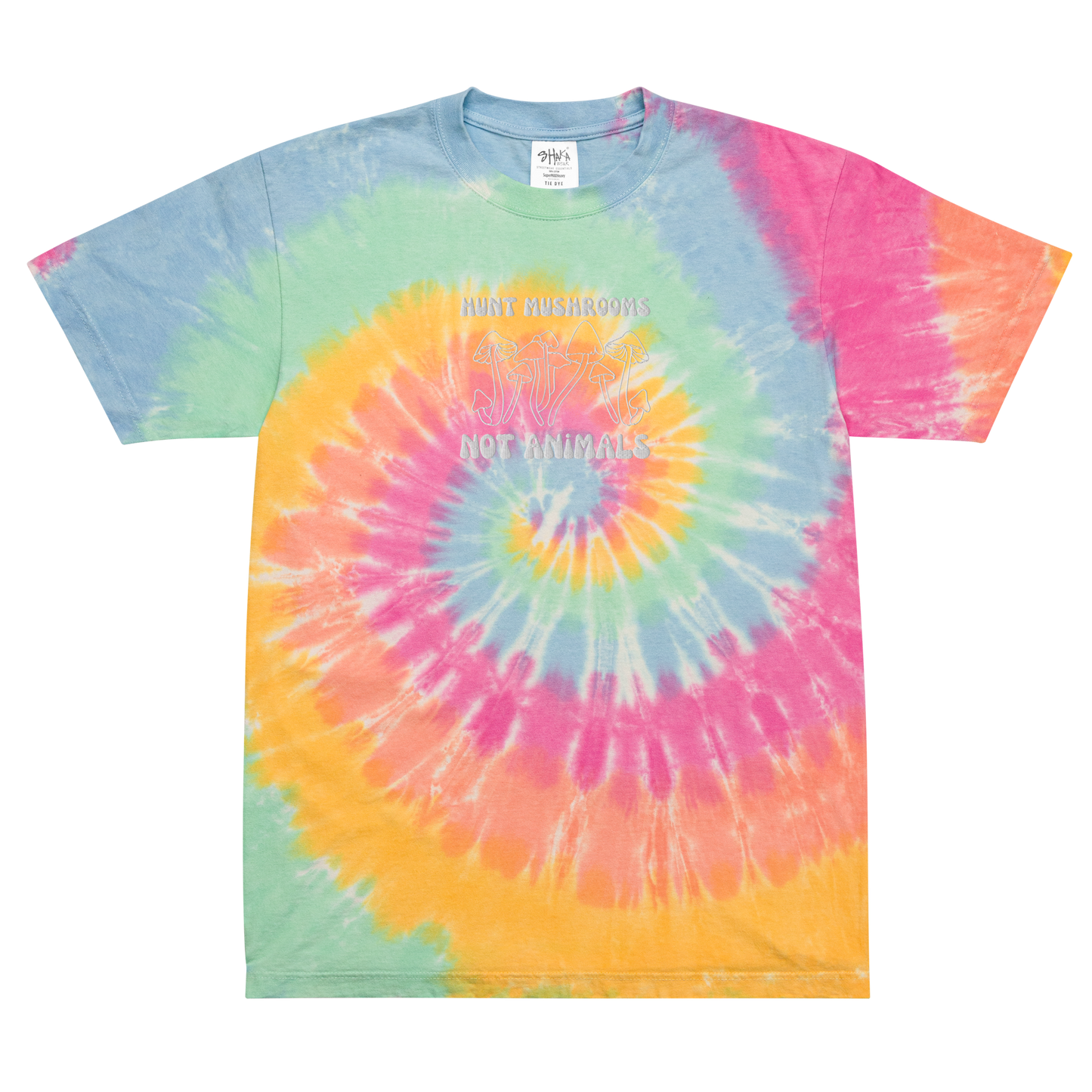 Mushrooms Oversized Tie-dye Embroidered Tee