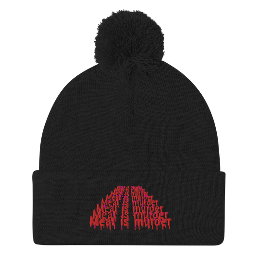 Meat Is Murder Pom-Pom Beanie