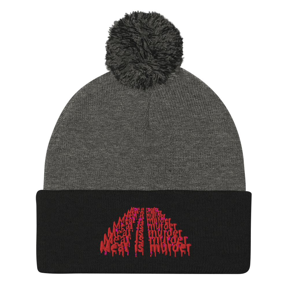 Meat Is Murder Pom-Pom Beanie