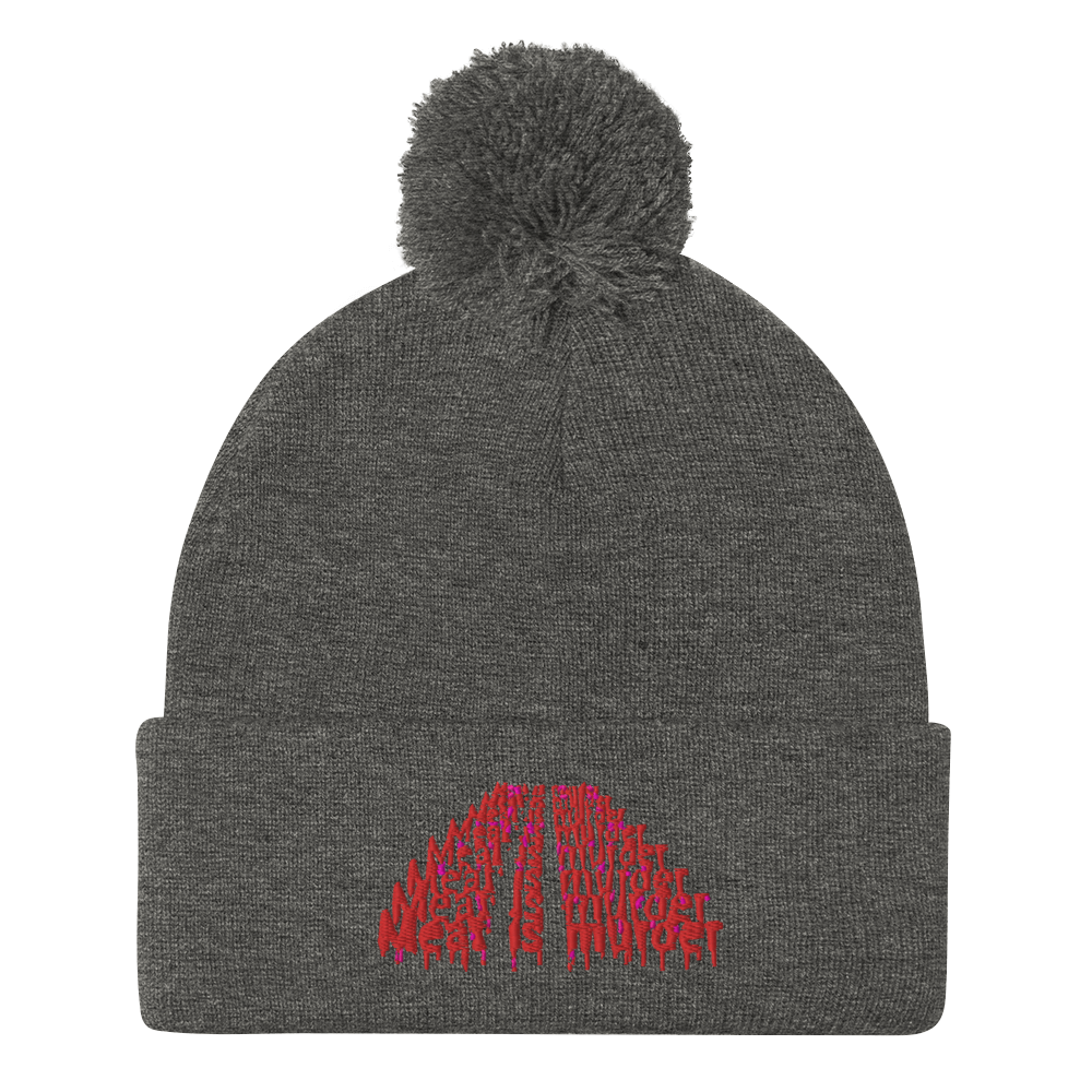 Meat Is Murder Pom-Pom Beanie