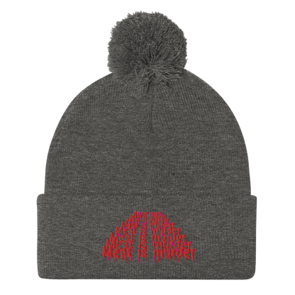 Meat Is Murder Pom-Pom Beanie