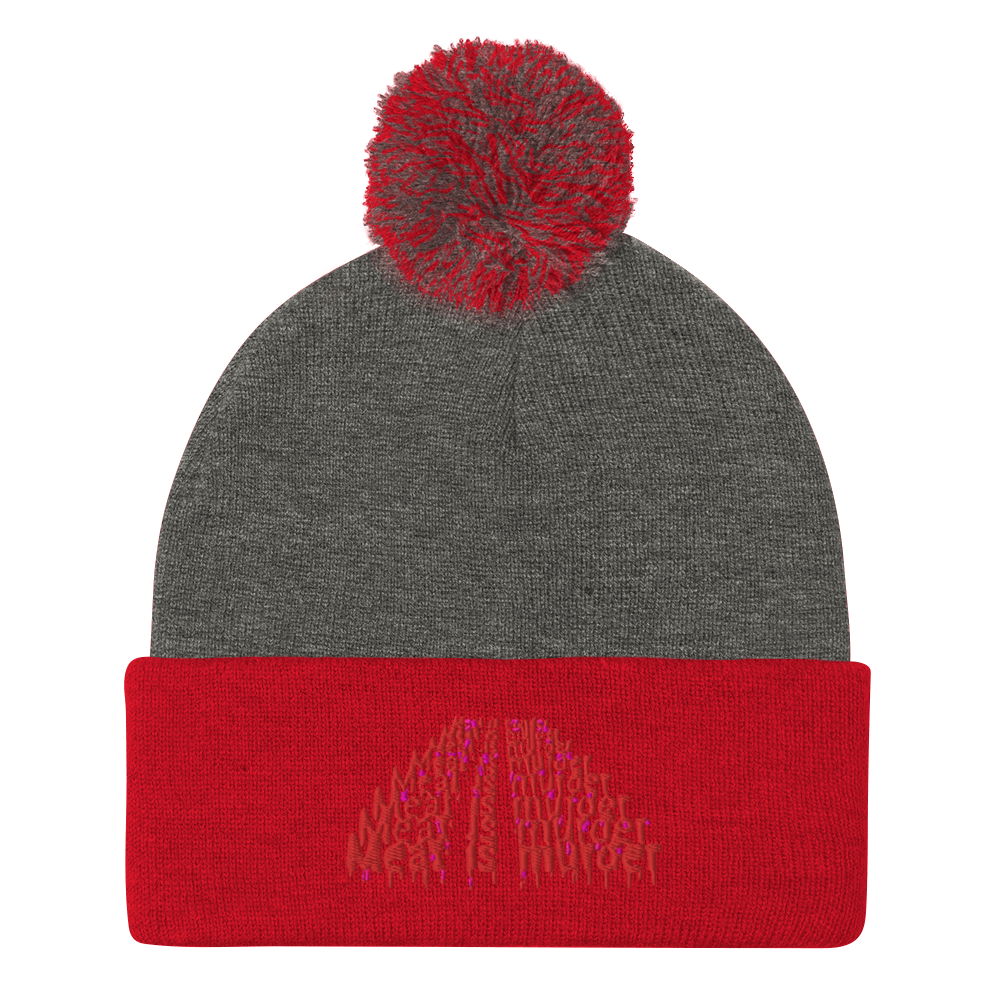 Meat Is Murder Pom-Pom Beanie