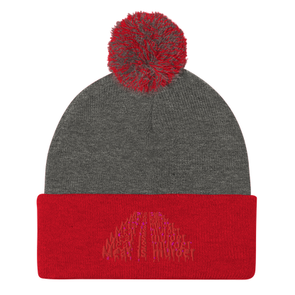 Meat Is Murder Pom-Pom Beanie