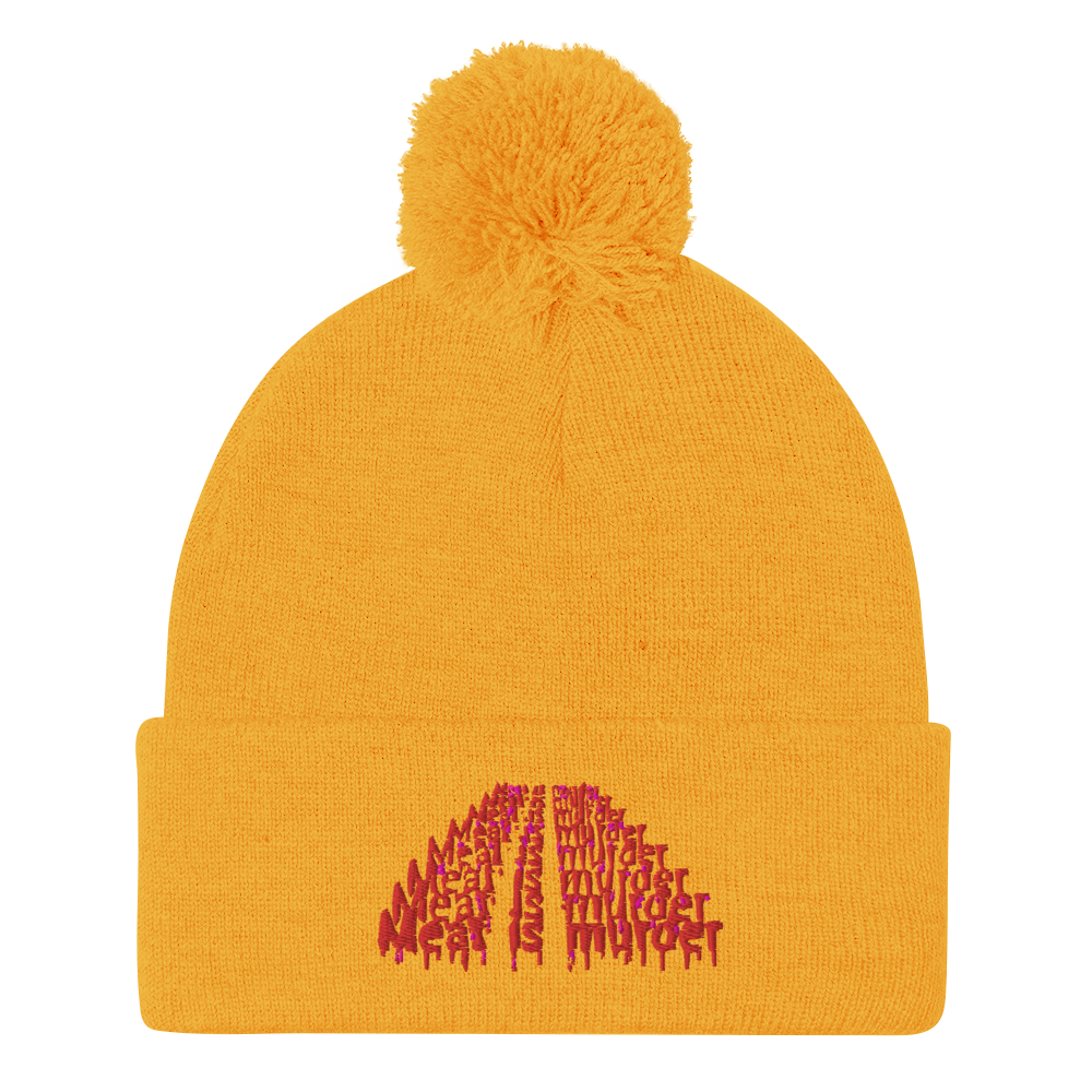 Meat Is Murder Pom-Pom Beanie