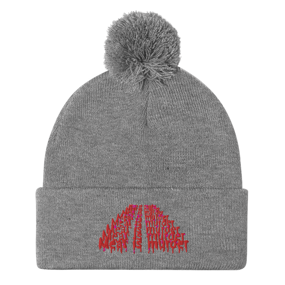 Meat Is Murder Pom-Pom Beanie