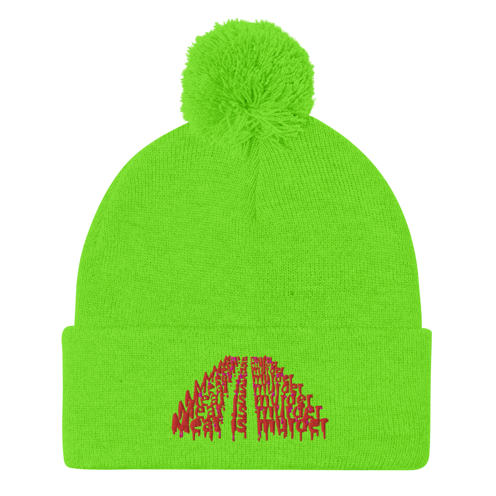 Meat Is Murder Pom-Pom Beanie