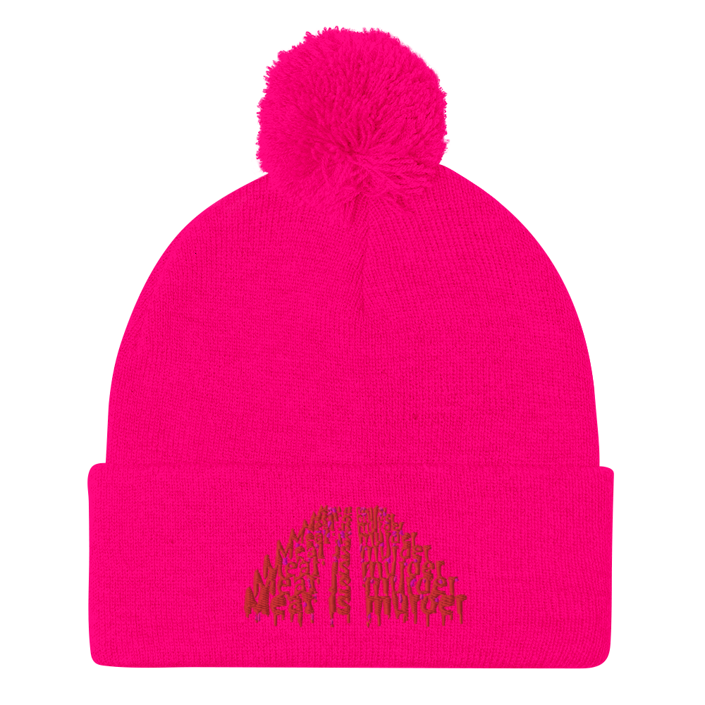 Meat Is Murder Pom-Pom Beanie