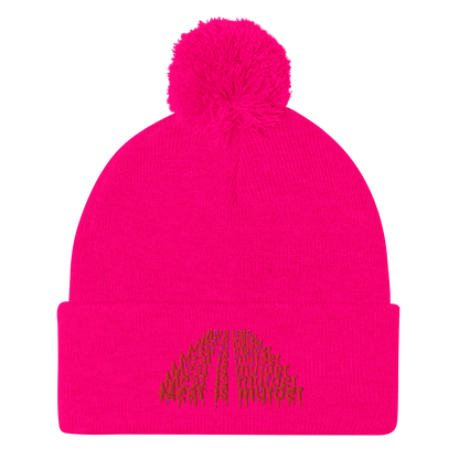 Meat Is Murder Pom-Pom Beanie