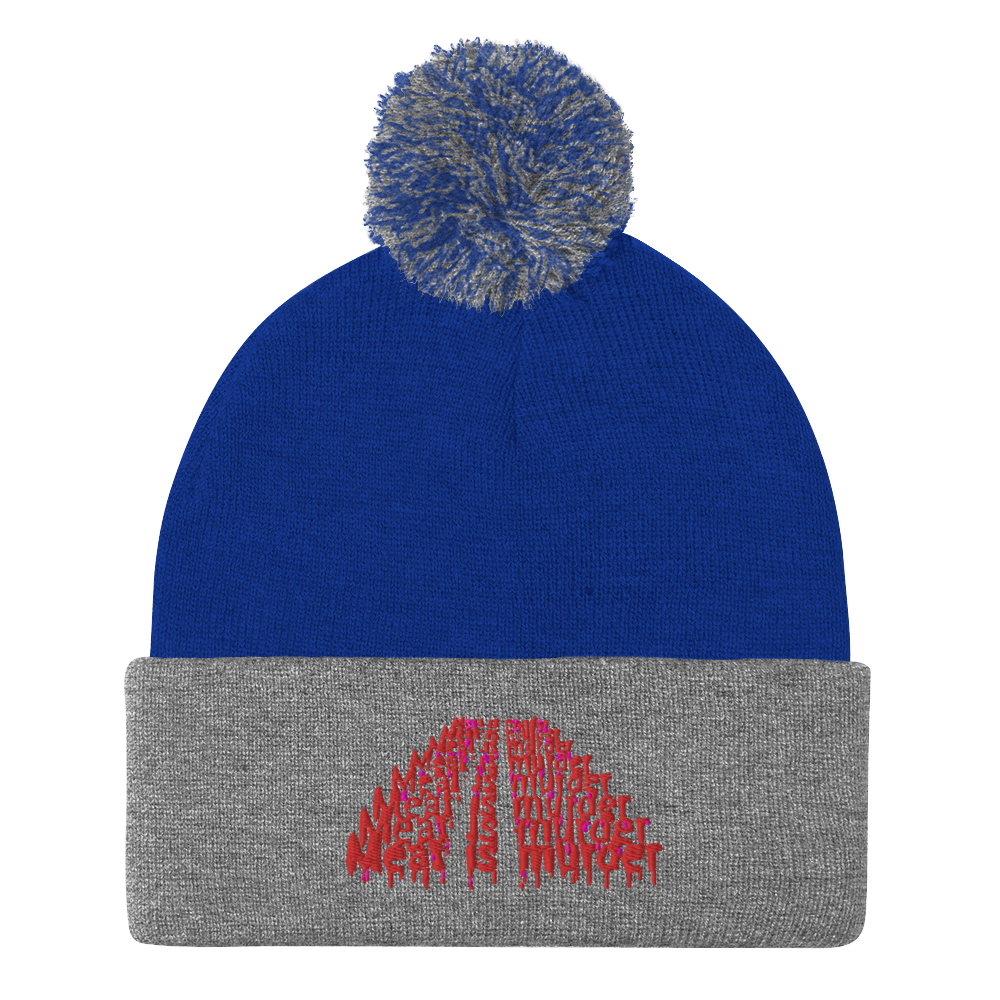 Meat Is Murder Pom-Pom Beanie