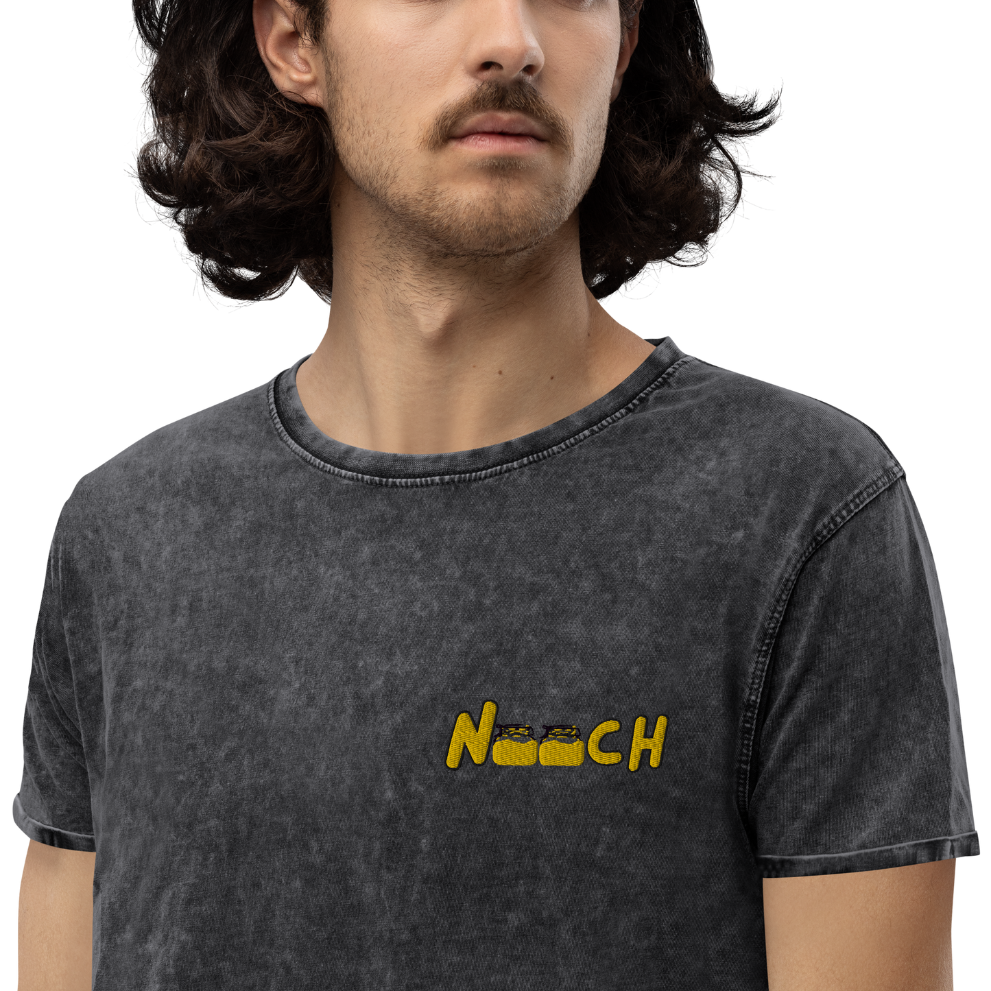 Nooch Embroidered Denim T-Shirt