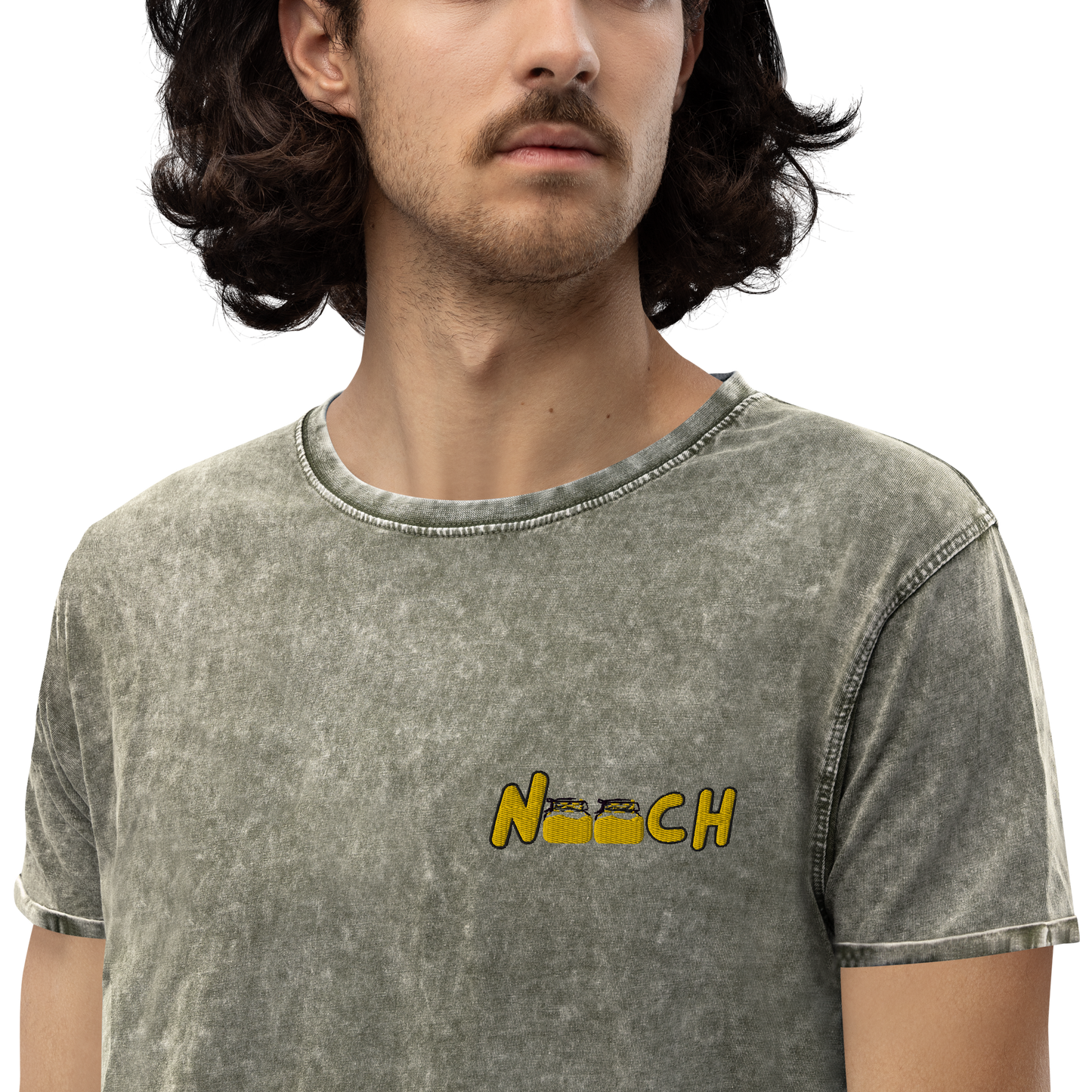 Nooch Embroidered Denim T-Shirt