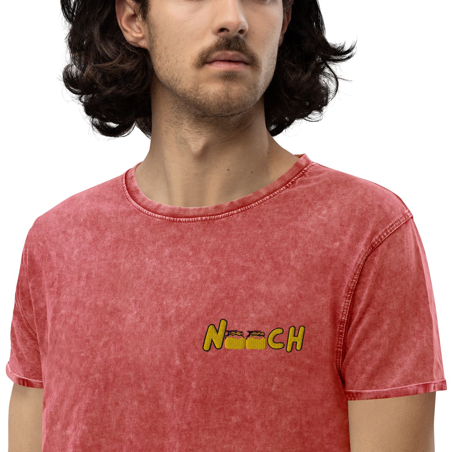 Nooch Embroidered Denim T-Shirt