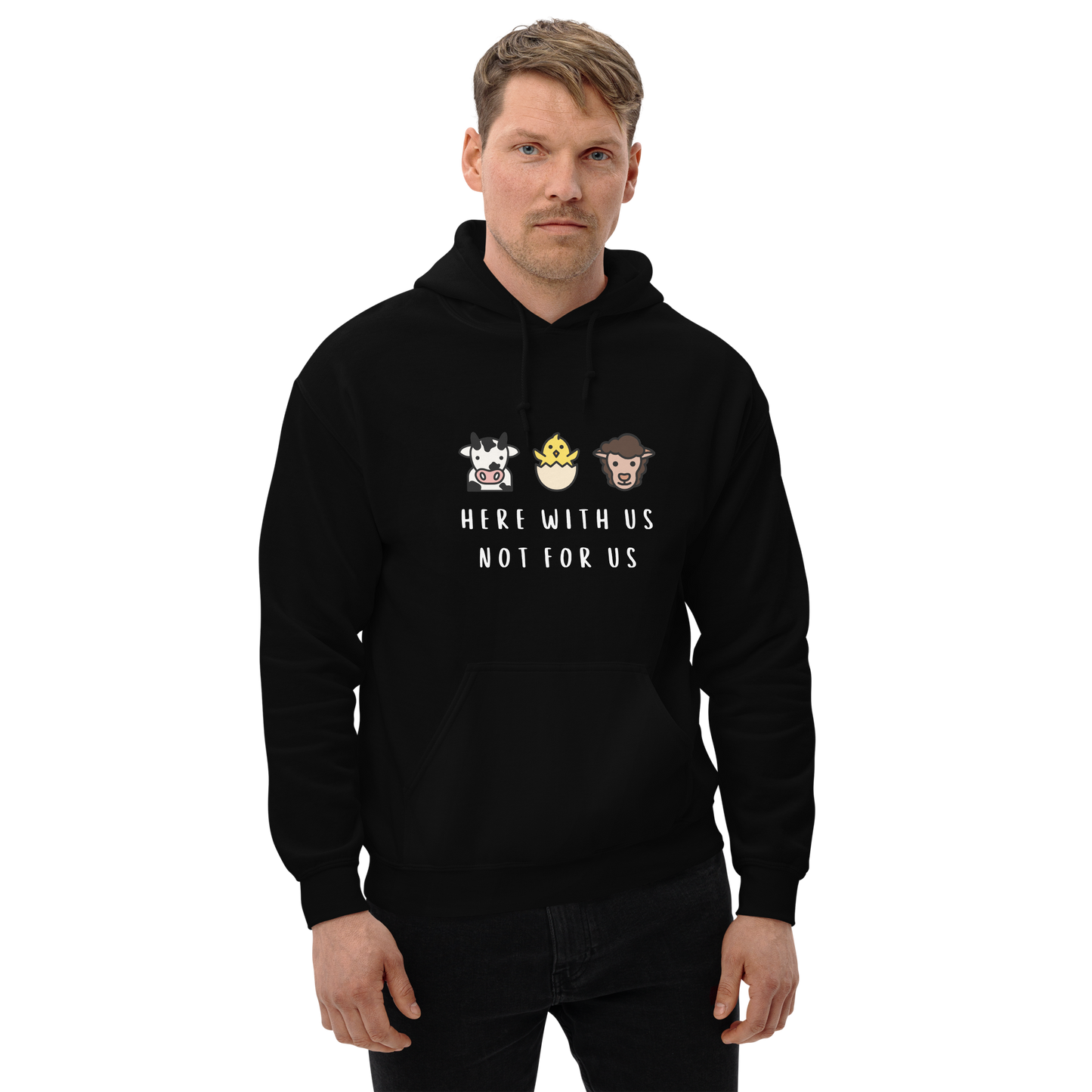 With Us Not For Us Heavy Blend Hoodie