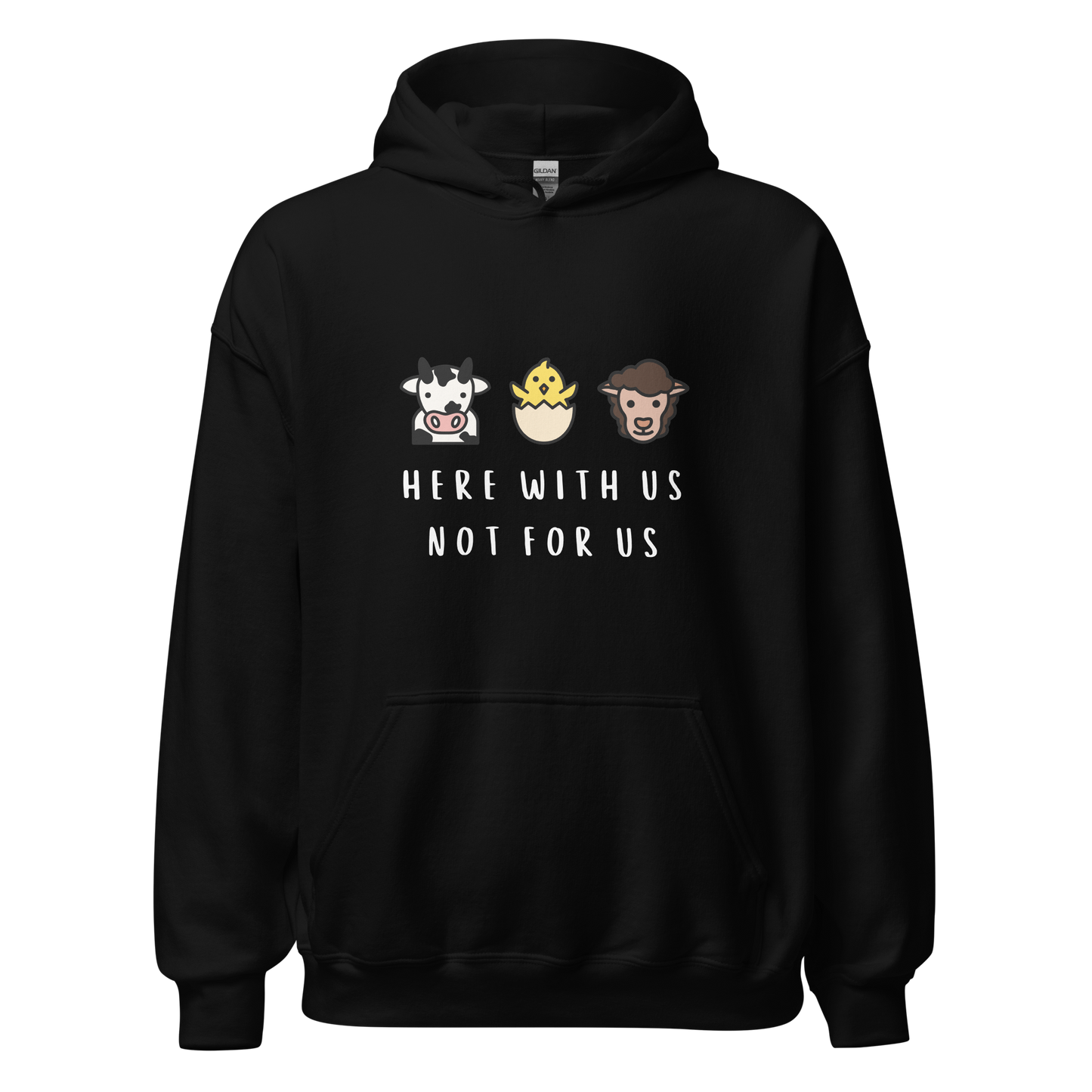 With Us Not For Us Heavy Blend Hoodie
