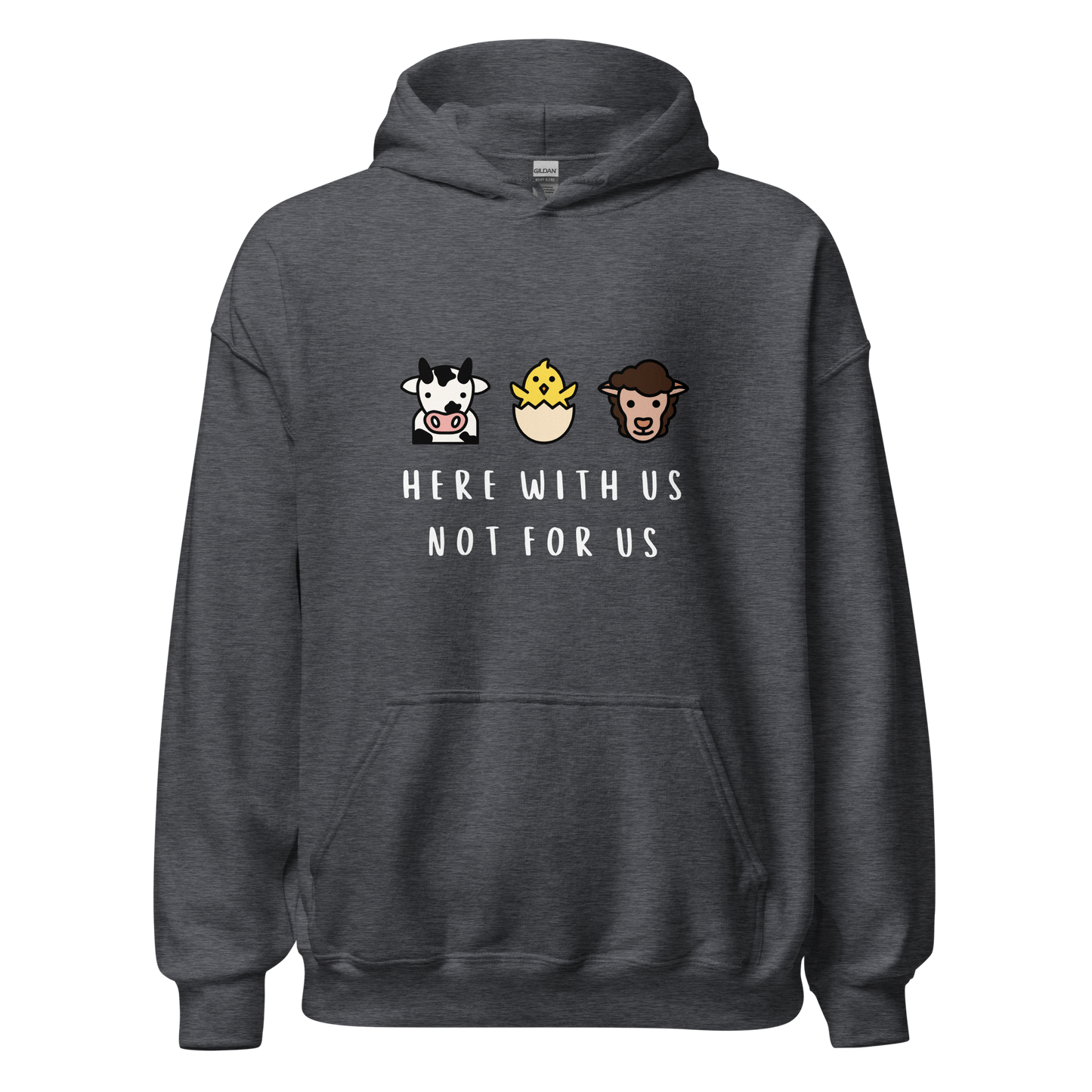 With Us Not For Us Heavy Blend Hoodie