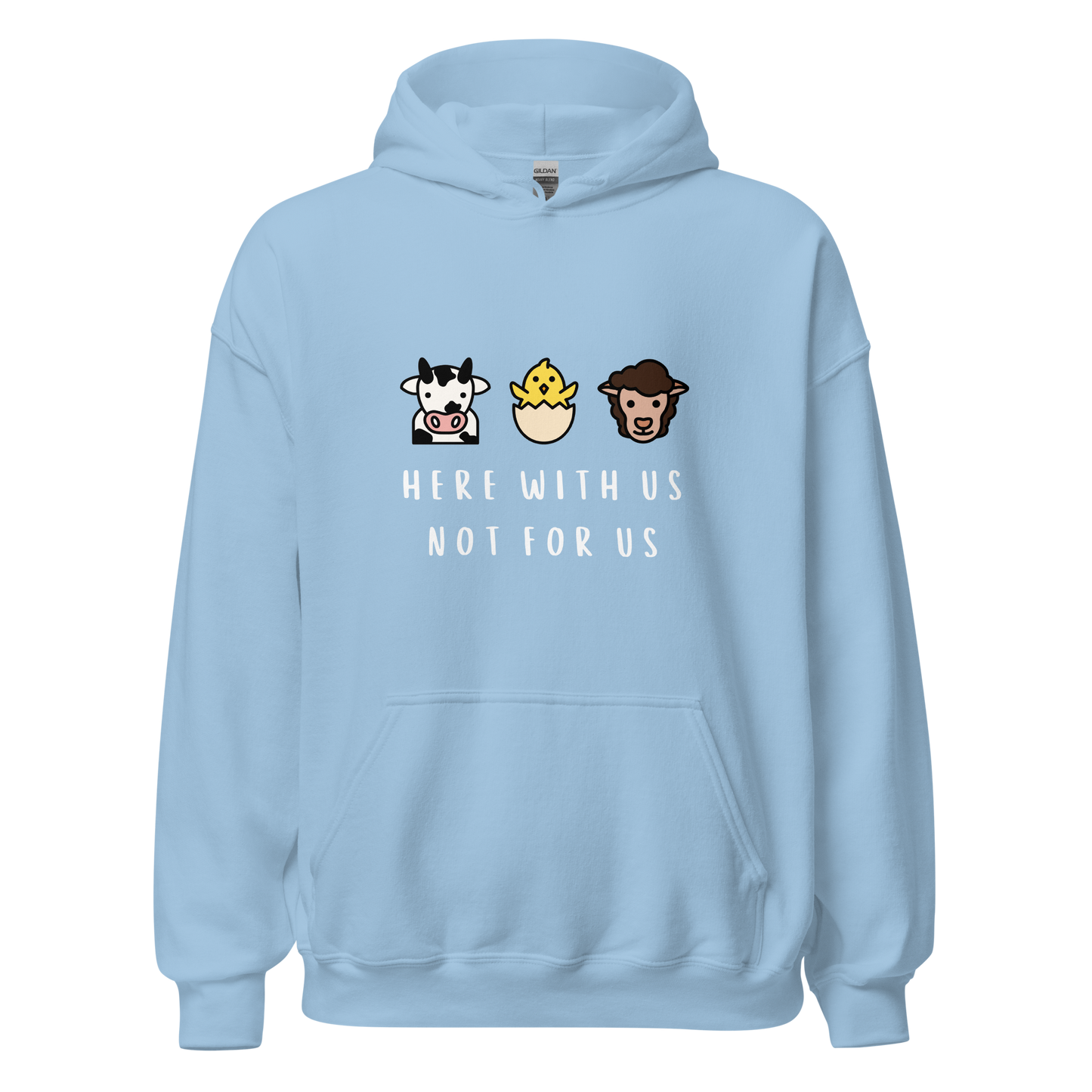 With Us Not For Us Heavy Blend Hoodie