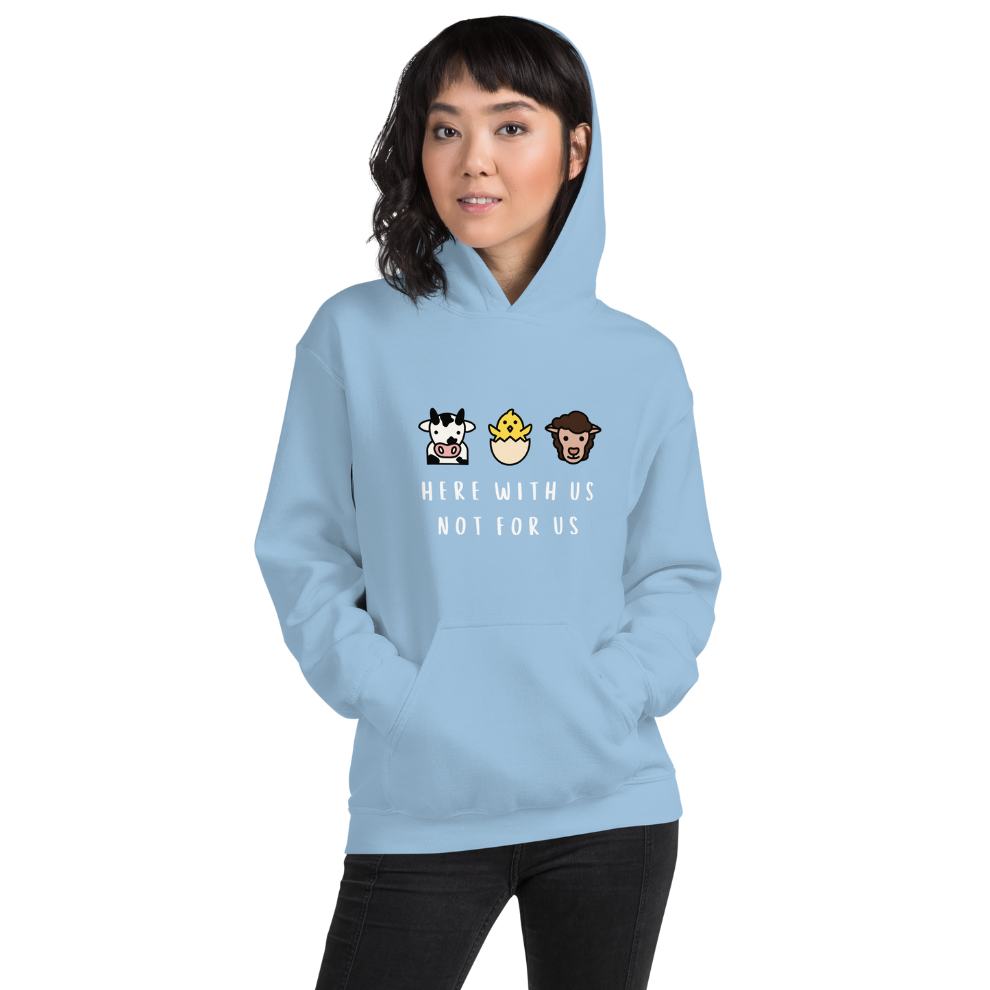 With Us Not For Us Heavy Blend Hoodie