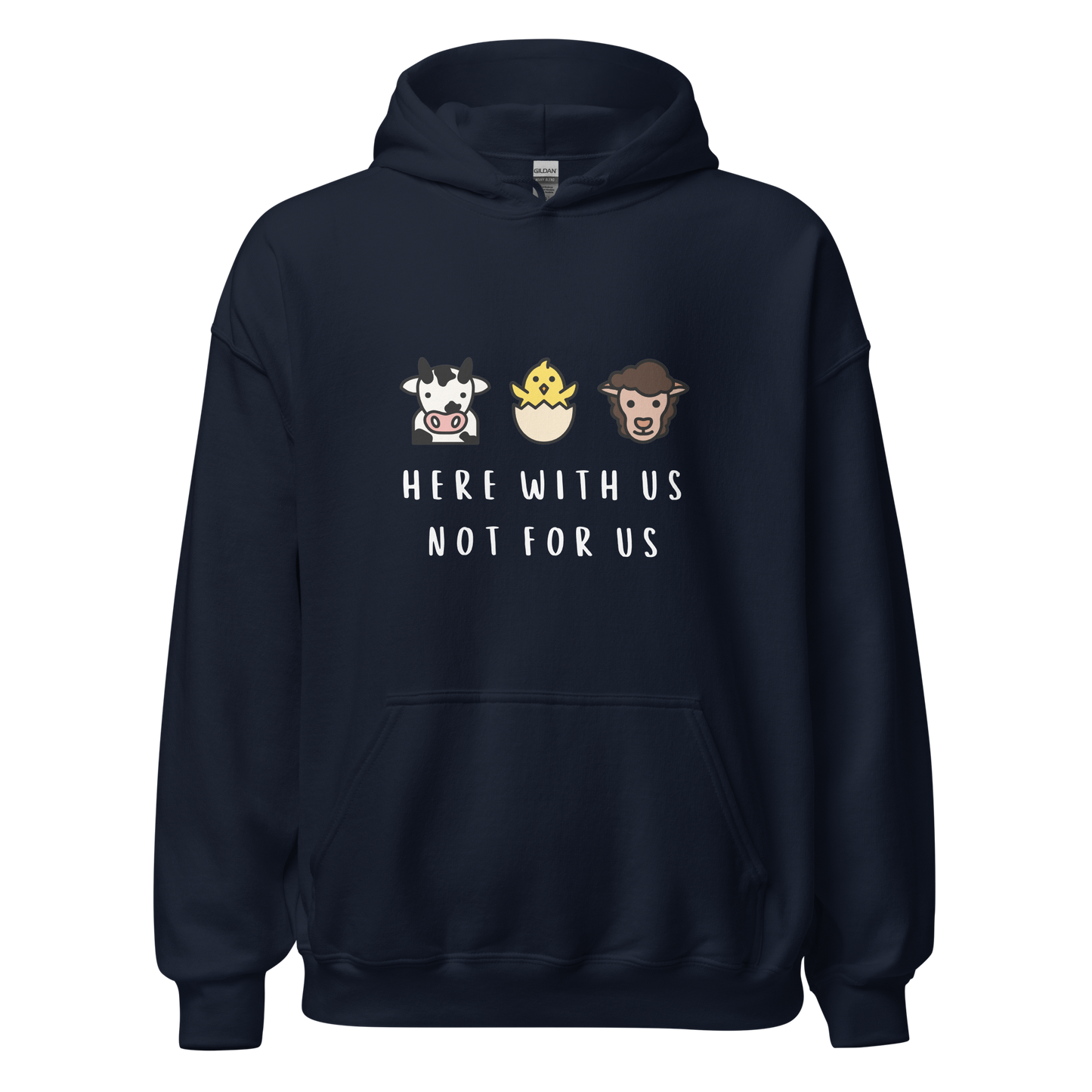 With Us Not For Us Heavy Blend Hoodie