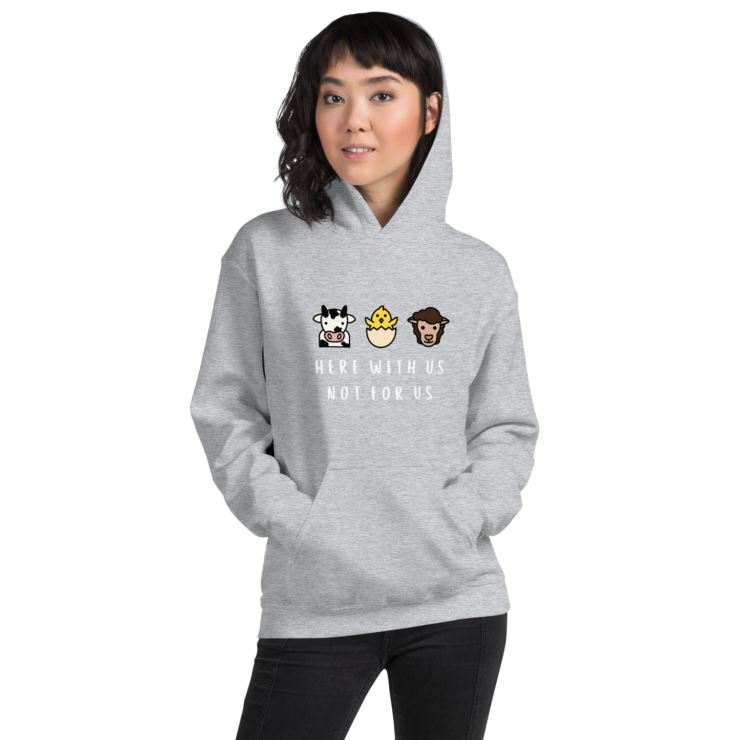 With Us Not For Us Heavy Blend Hoodie