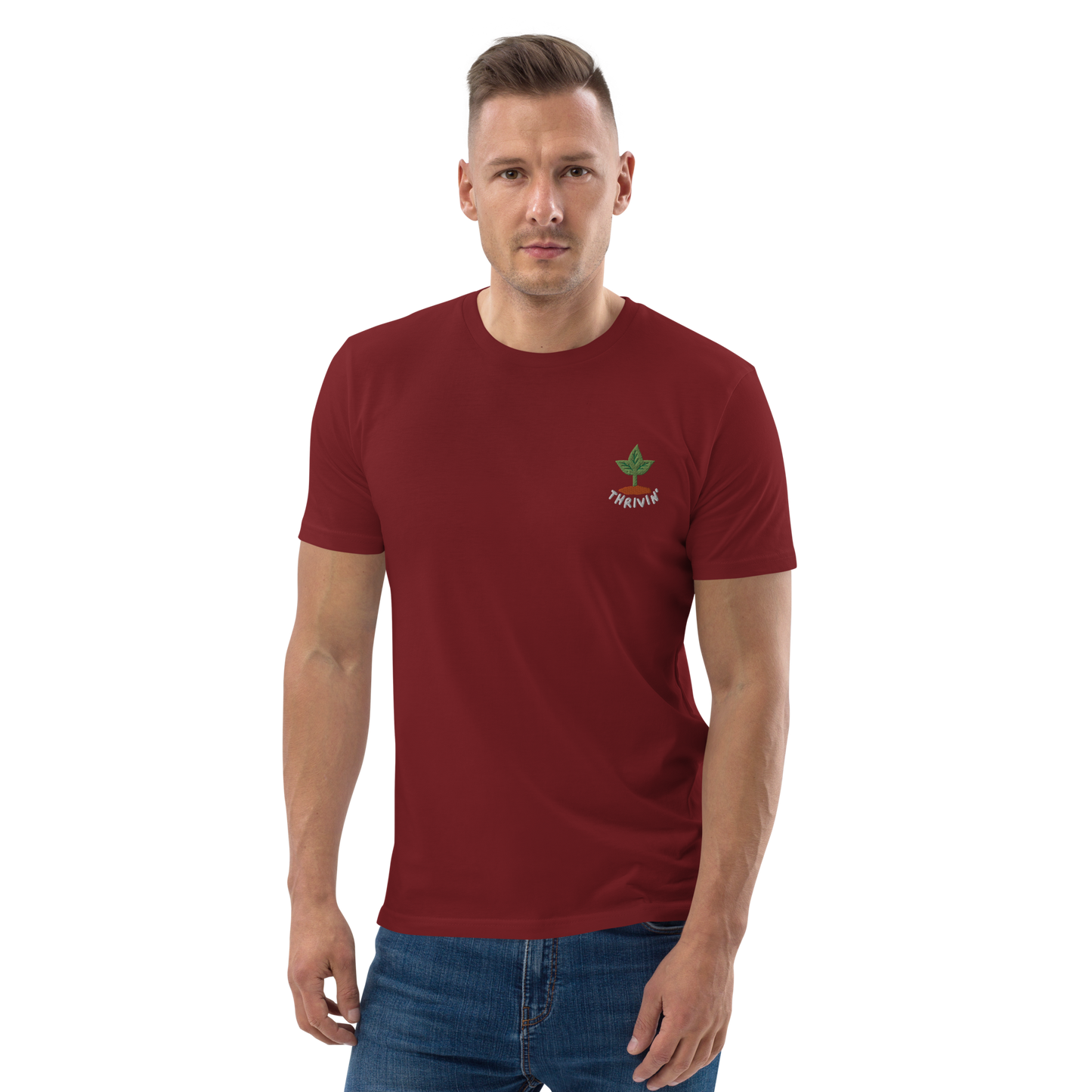 Thrivin' Embroidered Organic Men’s Tee