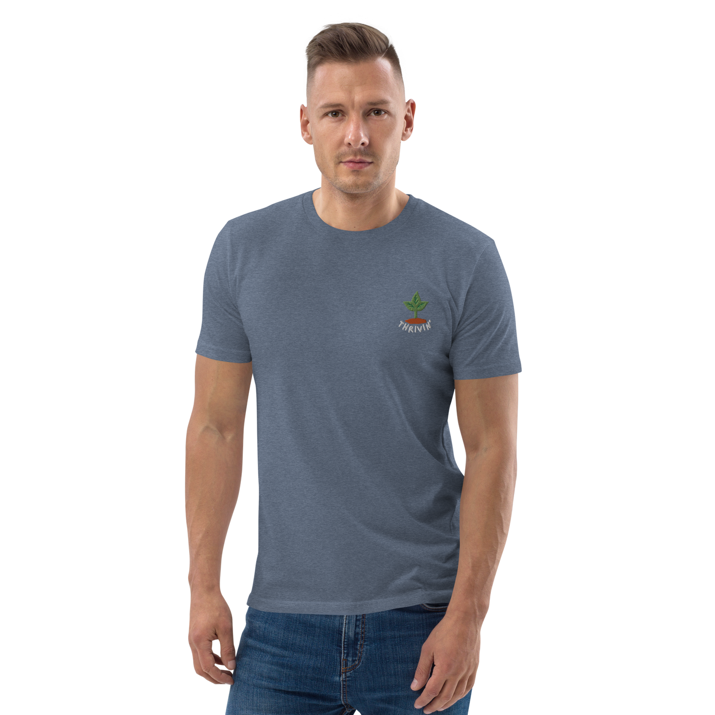 Thrivin' Embroidered Organic Men’s Tee