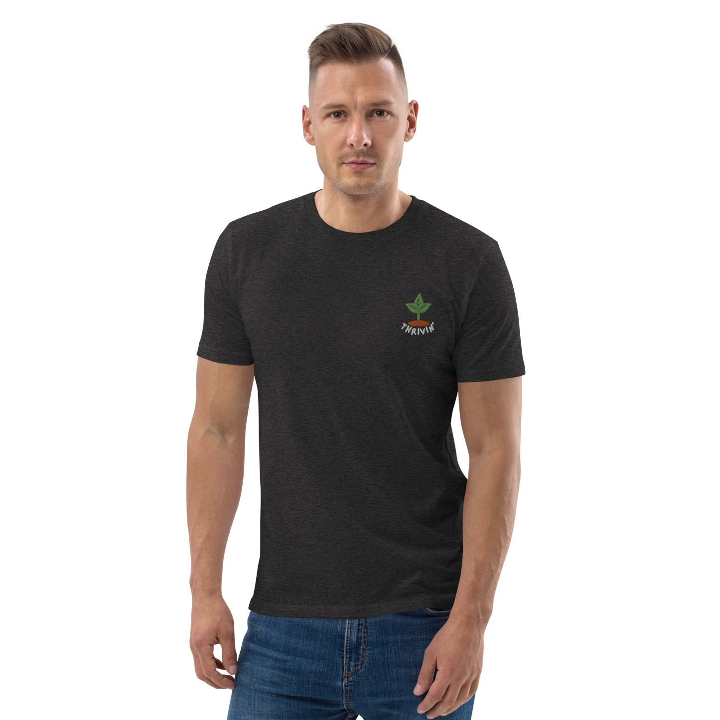 Thrivin' Embroidered Organic Men’s Tee