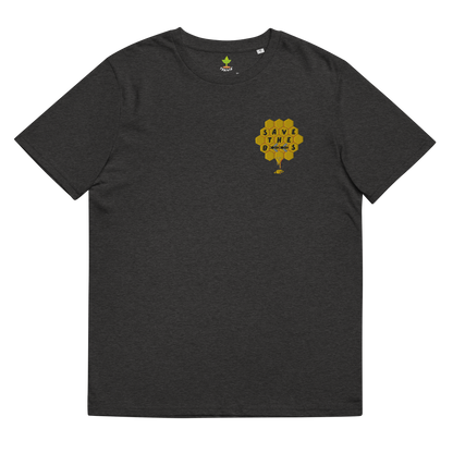 Save The Bees Embroidered Organic Cotton T-shirt